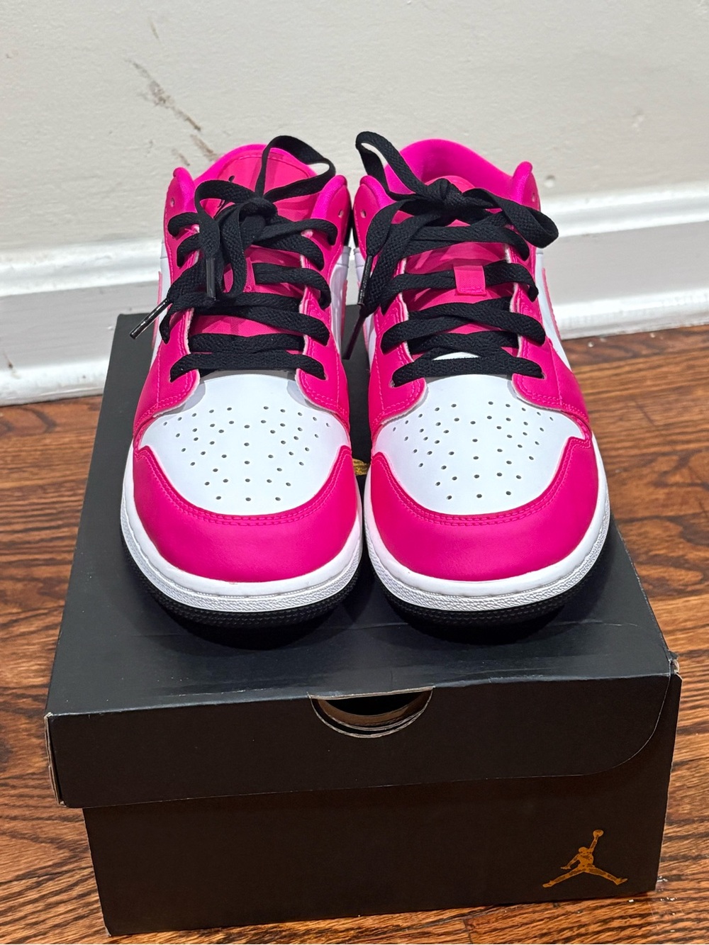 Nike Kids Low-Top Sneakers - Hot Pink / White / Black - Picture 4 of 4